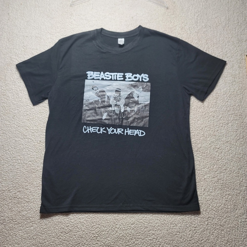 Beastie Boys Check Your Head Graphic T-Shirt Mens XL Black Hip Hop Band Tee